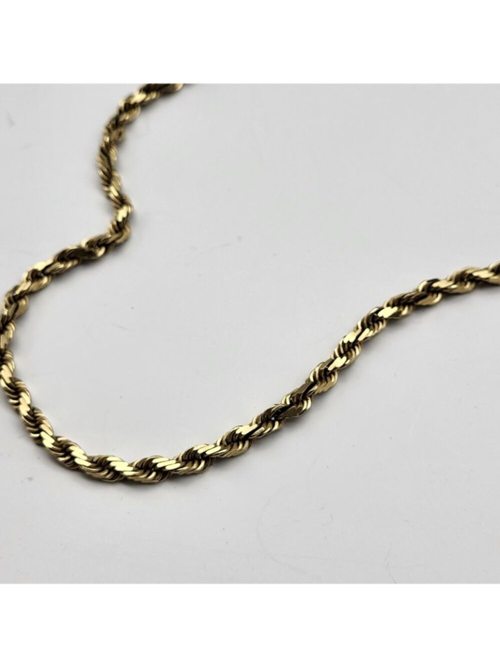 Heavy Gold Chain Solid 14k Italy Yellow Gold 27 Grams 16" Safety Clasp - Picture 3 of 12